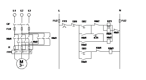 三相異步電動(dòng)機反接制動(dòng)控制線(xiàn)路(圖1) 三相異步電動(dòng)機反接制動(dòng)控制線(xiàn)路(圖1)