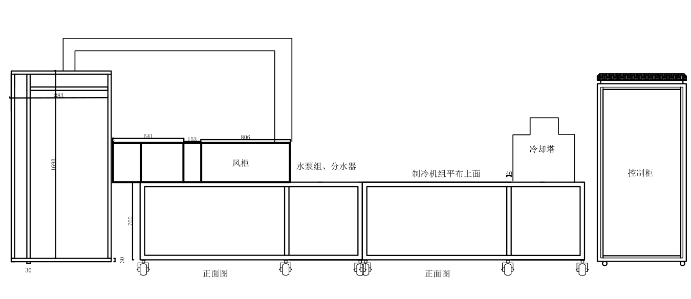 中央空調(diào)實(shí)訓(xùn)考核裝置(圖2) 布局圖